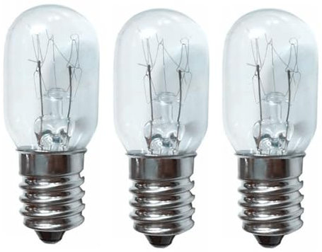 ShuoHui E14 Fridge Lamp 15 W T20 Fridge Bulbs 2700 K Warm White, 230 V Dimmable Bulb for Sewing Machines, Salt Lamp (3)