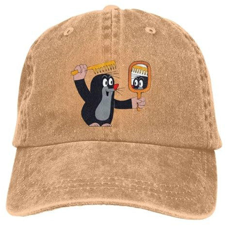 QIYAEUA Baseballmütze Humor Baseballmütze Männer Hüte Frauen Visierschutz Snapback Die kleinen Maulwurf Kappen