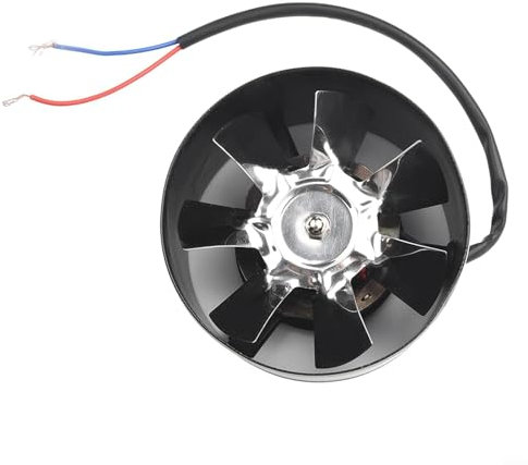 Inline Duct Fan,Quiet Extractor Fan Metal Reinforced Blades, Exhaust Fan Low Noise Window Ventilation,Blower Home Bathroom Kitchen Garage (Black)