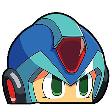 13 cm x 11 cm für Megaman Peeking Decals Wasserdichte 3D-Autoaufkleber Kratzfester Fensterkoffer