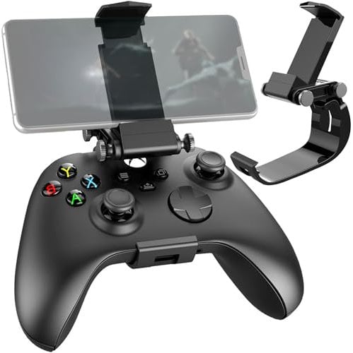 MINGZE Clip de Montaje para Teléfono, Clip de Juego Móvil para Controlador Mando xbox Series x, Abrazadera Accesorios Soporte Ajustable para Teléfonos Juegos Transmisión