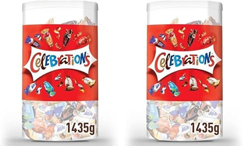 CELEBRATIONS - Assortiment de Chocolats au Lait à Partager - SNICKERS, TWIX, MARS, MALTESERS, BOUNTY et autres - Boîte Grand Format - 1,435kg (Lot de 2)