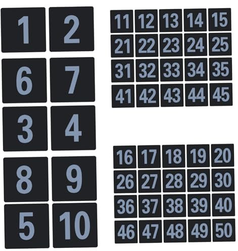 Luxshiny 50pièces Numéros De Table Cartes De Numéros Élégantes Pour Mariages Et Événements Supports Décoratifs Noirs Pour Gestion De Tables Et Réceptions