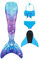 shepretty Fisch Tail zum Monoflosse mit Bikini für Mädchen 2025,LANPU-G5-120