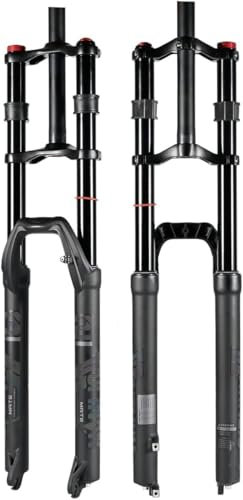 DECAKE Fourche Avant de vélo 27,5 29 Air DH, Suspension à Tube Droit, ultralégère, Amortisseur à Double épaulement (27,5)