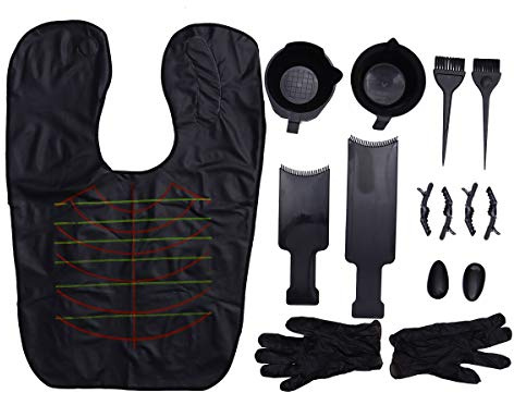 Veemoon 16 Stück Teiliges Haarfärbe mit Pinsel Nadelkamm und Balayage Brett Einfach zu Verwenden Schnelles Färben Schützendes DIY Tool für Professionelle Salons und Heimgebrauch