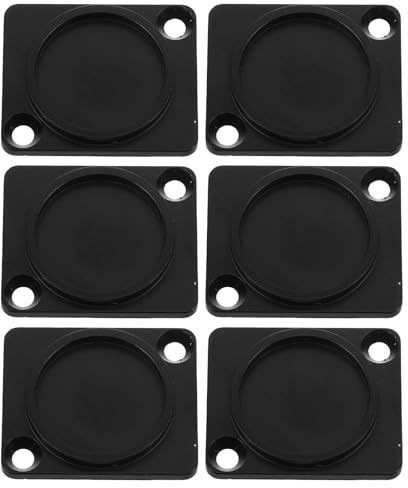 Audio Connector Modul 6 Stück Blindabdeckung für Xlr Einbaubuchsen Schwarz | Metallausführung, Schutz gegen Staub, Einfache Montage, Passend für Audiogehäuse und Wandtafeln