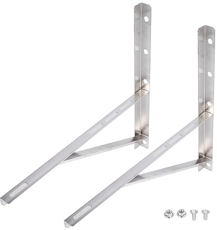 AIR CONDITIONER BRACKET STAINLESS STEEL CONDENSER MOUNTING BRACKET WITH STRONG LOAD BEARING CAPACITY FOR HOME USE