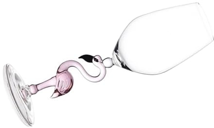 Cabilock Verre Originaux en Verre Rose Figurine de Flamant Rose à Boire pour Femmes Élégant pour Restaurant et Anniversaires