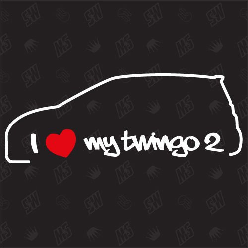 speedwerk-motorwear I Love My Twingo 2 - Sticker für Renault - Bj. 2007-2014