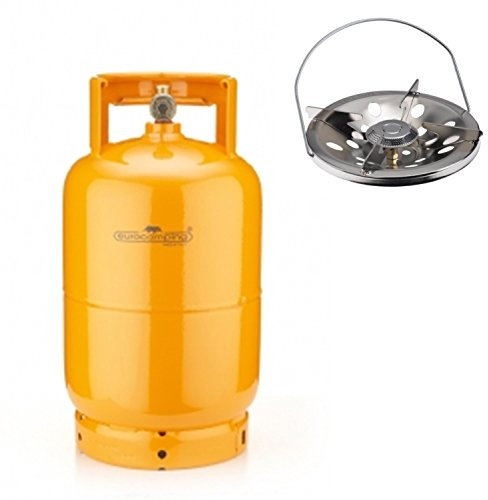 BOMBOLA 5 KG- (12 L) RICARICABILE DA CAMPEGGIO + FORNELLOA GAS CAMPER VUOTA