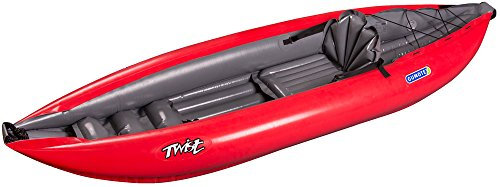 Gumotex Twist I 1 Personen Schlauchkajak aufblasbar Schlauchboot Ultraleicht, Farbe:Rot