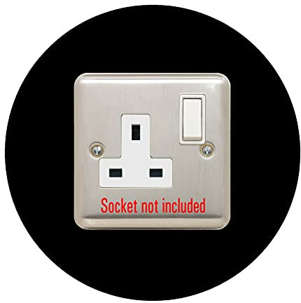 DSD Supplies ltd. Socket Surround, Single Round Acrylic Back Panel, Hygienic Circle Wall Cover, Trim, Back or Finger Plate Frame, Colour:Black