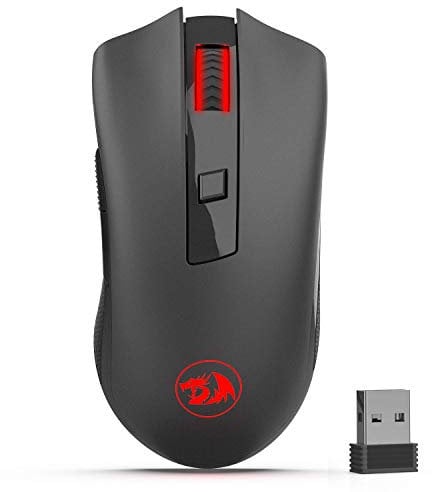 Redragon M652 Optische 2.4G Wireless Maus mit USB-Empfänger, tragbare Gaming & Office Mäuse, 5 einstellbare DPI-Stufen, 6 Tasten für Desktop, MacBook, Notebook, PC, Laptop, Computer