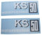 Zündapp KS 50 watercooled Schriftzug Seitenverkleidung Aufkleber/Sticker, zum Restaurieren von Lack & Verkleidung. Motorrad Emblem Alternative