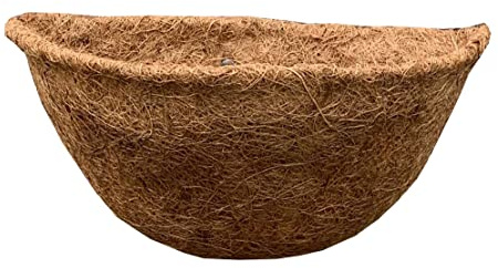 Selections Preformed Half Round Coco Liner for Garden Wall Basket Hayrack Planter (30cm / 12 Inch)