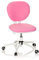 hjh OFFICE Chaise de Bureau Enfant à roulettes Kid Vivo Siège Ergonomique Junior, Fauteuil pivotant sans accoudoirs, Hauteur réglable, Rose 670968