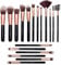 Nestling Pennelli Trucco oro Rosa 18 Pezzi Pennelli Trucco Premium Set Viso e Occhi, Pennelli Sintetici per Fondotinta Correttori in Polvere Ombretto Arrossito
