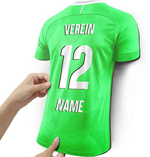 Elbeffekt Trikotlampe für Wolfsburg Fans aus Holz - personalisierbares Geschenk - schenke dein individuellen Wolfsburg Fanartikel aus Echtholz