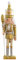 ifundom De Noël Figure Casse- Noisette en Bois Figure Casse- Noisette avec Paillettes D' Or Poudre De Noël Ornements À La Maison de Fournitures (42Cm Hauteur)
