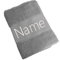 Elefantasie Handtuch Badetuch Badehandtuch aus 100% Baumwolle mit Namen personalisiert Bestickt Grau 50x100cm