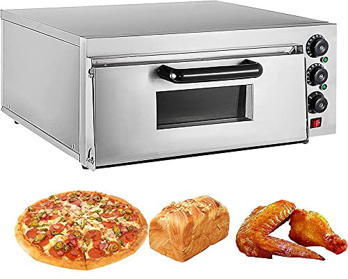 MNSSRN Forno ad Aria Calda, Piastra di Iolite, Timer 120 Minuti, Calore Regolabile Individualmente, Strato Singolo Strato a Doppio Strato Pizza Forno al Forno Torta Forno crostata,1F