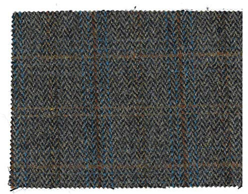 Walker and Hawkes - Harris-Tweed-Stoff - 100% echte Schurwolle - Clinton-Braun - 100 x 150cm