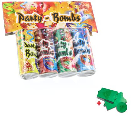 AKTIVHANDEL 12-teiliges Set Party-Bomben, Tischbomben, Tischfeuerwerk, Silvester, Kat F1 Feuerwerk inkl. Einkaufswagenchip