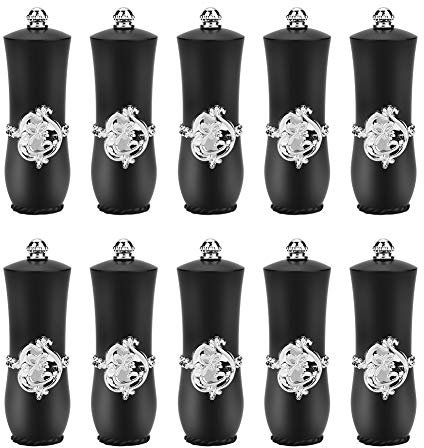 Lippenstifthülsen Leere Lippenstifthülse Königlicher Stil Diy Lippenstift Leerer Behälter Selbstgemachte Lippenstiftform Lippenbalsamhülsen Für 12,1-mm-Lippenstift (Zehn opp Taschen Hofrohr schwarz)
