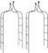 vidaXL Arches de Jardin 2 pcs Noir 120x38x260 cm Acier, pergola de Jardin, tonnelle de Jardin, Arche de Jardin en métal, Arche de Rose