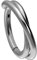 PIERCINGLINE Titan Segmentring Clicker 2 Ringe ÜBERKREUZT Ohrpiercing Tragus Helix Conch Daith 10 mm Silberfarben