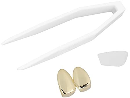 Überzug Zahnspange, Metall Dekoration Schmuck Grill Dent Gold Modische für Halloween PartyGold (Gold)
