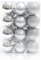 DITK-U 24Pcs Christmas Balls 3cm Matte Glitter Ornaments Christmas Tree Decoration Shiny for Xmas Holiday Wedding Party Decorations Home Festival Decors (Silver)