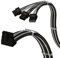 LINKUP - AVA PCIE 5.0 16Pin (12+4) mit Linkswinkel zu 3x8Pin | 16AWG Umhüllt | Kompatibel mit RTX50 RTX40 RTX30 FE | Nur für ASUS/EVGA Netzteile geeignet | 70cm
