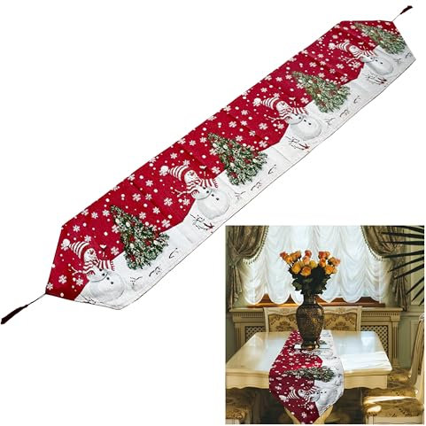 LLangfei 1 PCS Weihnachtstischläufer Festliche Weihnachtstischdeko Tischdecke Weihnachtstischdekoration Weihnachtstischdekoration (178x34 cm)
