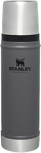 Stanley Classic Legendary Vacuum Bottle 20 oz | Wide Mouth with Leakproof Cup Lid | Keep Drinks Hot or Cold | Packable for Travel | Insulated Stainless Steel Thermos | BPA-Free | Charcoal