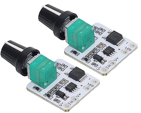 Dimmer LED, 2 Pezzi Dimmer LED Interruttore a Manopola Dimmer Regolazione Continua Modulo Controller a Tensione Costante DC 6-24 V per Luce LED, Controlli