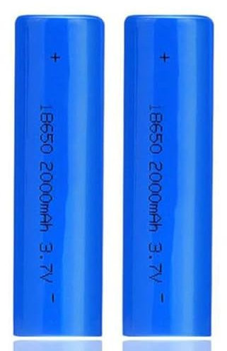 BaYte 3.7V 2000mAh Lithium-Ion Rechargeable Battery Replacement Battery Flat Head Battery, 2 Pcs