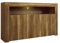 MB Muebles Bonitos, Buffet Aker avec Lumière LED et 3 Portes pour Salon et Salle à Manger, Meuble TV en Mélamine Mate, Couleur Chêne Barok, 155x91,5x37 cm