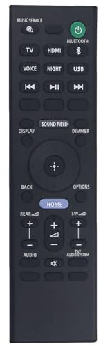 RMT-AH510U Remote Control Replacement for Sony Soundbar Speaker HT-A5000 1-011-152-11SA-RS3S
