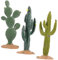 LIFKICH 3 Pz statua di cactus in miniatura mini steli di cactus pianta di fico d'india Home decor fake plants arredamento dell'auto fito arredamento della scrivania figurine di mini piante