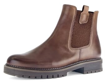 Gabor Damen Chelsea Boots, Frauen Stiefeletten,Komfortable Mehrweite (H),Schlupfstiefel,flach,Stiefel,Bootee,Camel/EF (Micro),37 EU / 4 UK