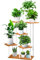 YOCOMEY 7-Tier Hölzern Blumenregal Pflanzenregal, Mehrstöckig Blumenständer Pflanzenständer Blumenbank Blumentreppe Pflanzentreppe Standregal für Innen Garten Balkon Deko(Weiß)