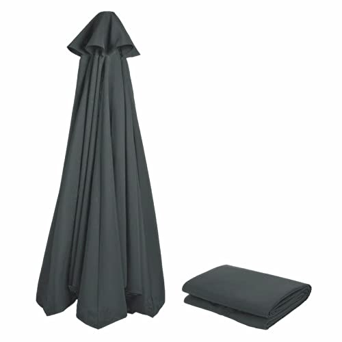 Sonnenschirm Ersatzbezug 3m/270cm/2m/230cm/250cm 8 Streben/6 Streben Anthrazit/Blau/Grau/Rot/Beige UV-Schutz 80 Windfest Stabil für Strand, Terrasse, Garten