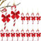 HERZONE Weihnachtsschmuck Zuckerstangen zum Hängen 12pcs Weihnachtsdeko Anhänger Zuckerstange Weihnachtsbaum Anhänger Hängende Weihnachtsdeko (rot zuckerstangen mit Schleifen)