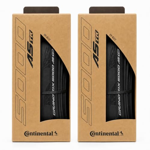 Continental Grand Prix 5000 All Season TR - Tubeless Road Bike Tire | Conquer Every Season - BlackChili, Vectran Breaker, LazerGrip, Active Comfort Technology, 2 Pack (Black) (700x35)