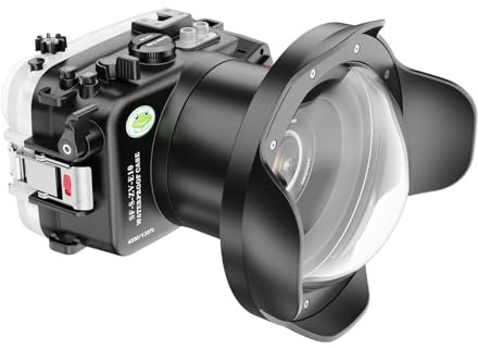 Sea frogs Alloggiamento per fotocamera compatibile con Sony ZV-E10 con obiettivo grandangolare FE 16-35 mm F4 ZA OSS, impermeabile IPX8, protezione di profondità di 40 m, custodia subacquea ideale per