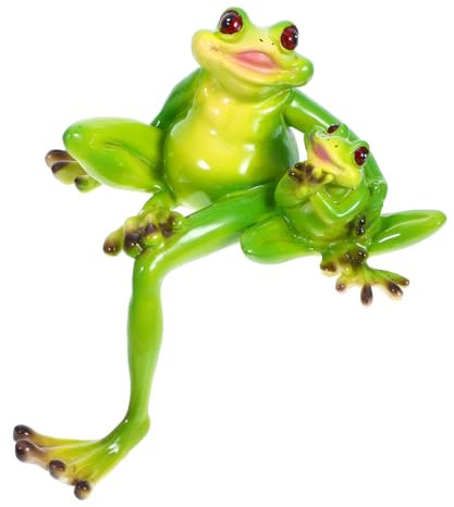 CANIGHT Frosch Gartendeko Kleiner Froschfigur für Garten Kreative Froschstatue Harz Realistische Froschornament Dekoration für Gartenbeete und Terrassen