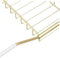 BFVAKBKYT Stahl Badewannenablage dehnbar, Badewannenablage, kleines Tablett, Badetablett for Handy, Handtuchständer(Golden,63X20X4CM)
