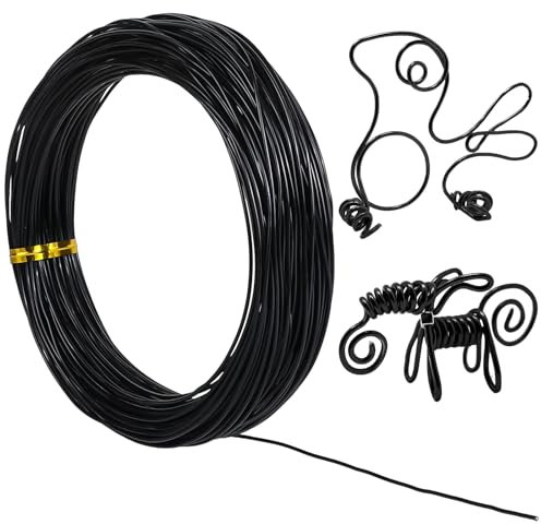 Basteldraht Schwarz Draht Schwarz zum Basteln 30m x1mm Schwarzer Basteldraht Matt Handwerk Aluminiumdraht DIY Schmuckdraht Modellierdraht Draht Rostfrei für Schmuckherstellung Bastelarbeiten
